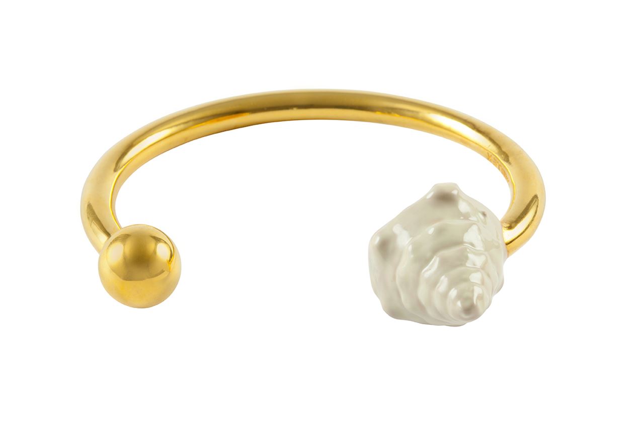 Picture of MIRAMAR CREME ENAMEL SHELL AND PEARL CUFF